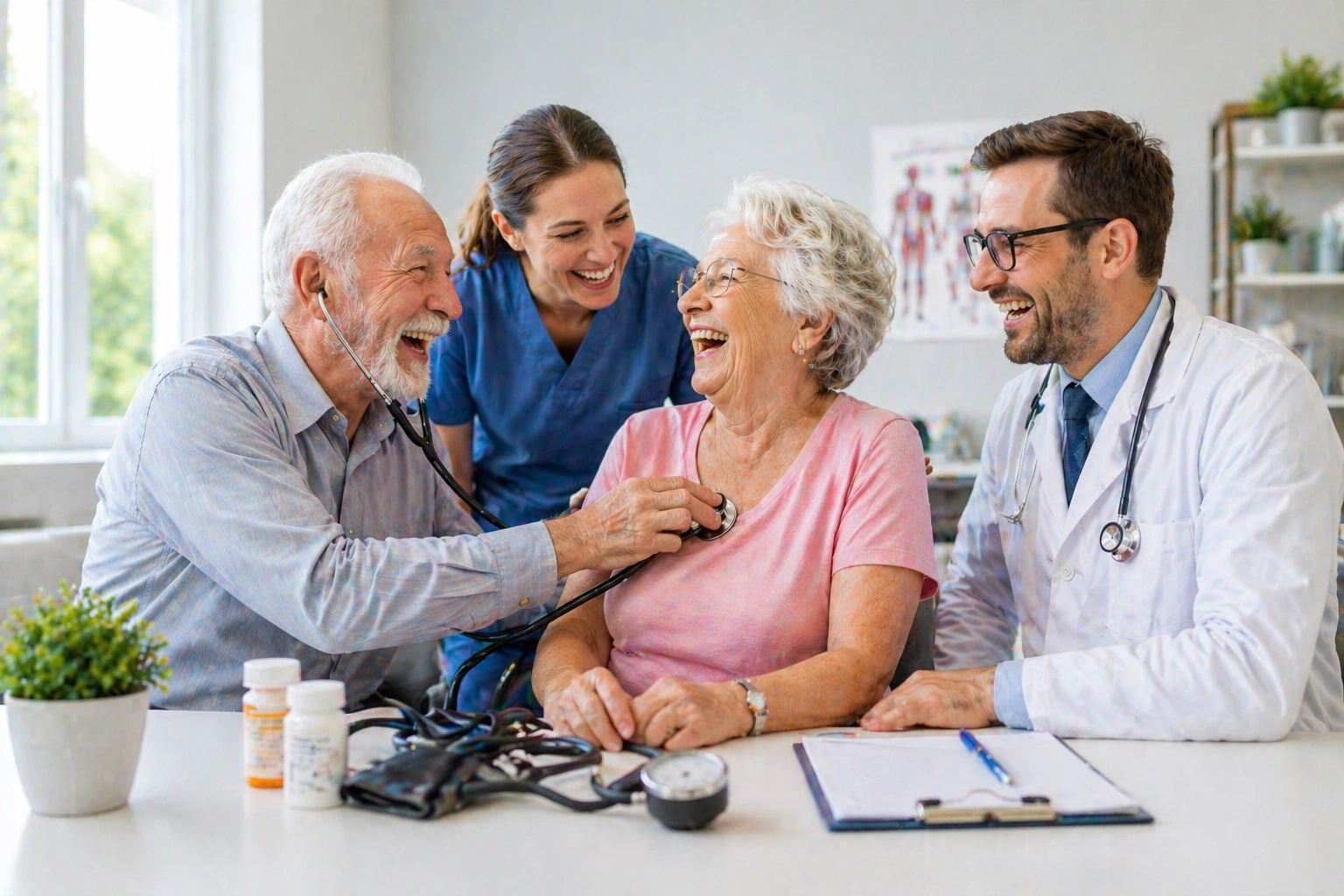 Healthcare professionals collaborating in Austria